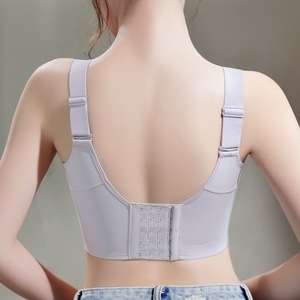 Soutien-gorge sans armatures pour femmes, lingerie, bretelles larges et lisses, effet liftant, sans couture, grande taille, push-up, vente en gros - Product Image 4
