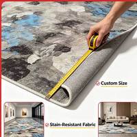 Alfombra de Estilo Artístico Moderno con Textura Moteada de Tinta Abstracta, Impresa en Nailon, Antideslizante, de Látex, Rollo Completo, Colores Personalizados para Vestíbulos de Hoteles
