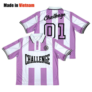 เสื้อฟุตบอลแบบซับลิเมชั่นสั่งทำได้ สไตล์สตรีทแวร์ พิมพ์ลายตัวอักษร ผ้าโพลีเอสเตอร์ 100% แห้งเร็ว ระบายอากาศได้ดี - Product Image 1