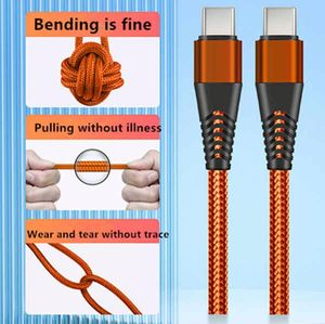 Wholesale Nylon Braided USB <b>Cable</b> with Charging Light Type-C/ Micro QC4.0 Fast 60W C to C Data <b>Cable</b> 1m For Phone 15 16 Pro Max - Product Image 4