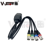 Adaptateur V-Show VHSOW RJ04D DMX-RJ45 répartiteur de câble RJ45/4 X XLR 3 broches mâle et femelle