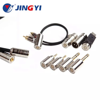Colokan kabel konektor Audio Jack XLR Speaker Pria Wanita 6mm Pin emas warna-warni plastik tahan air