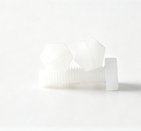 Vis en plastique de qualité industrielle à tête hexagonale fendue, finition unie, en PVDF, de M2 à M20, pour diverses industries – Fabrication chinoise, vente chaude