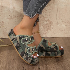 Sandali Estivi da Donna con Suola Spessa, Tendenza Moda, Nuovi Modelli Oversize con Fibbia in Denim Laminato, Slip-On - Product Image 6
