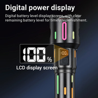 Lampe torche puissante en alliage d'aluminium, la plus puissante, super lumineuse, LED rechargeable, lampe torche EDC