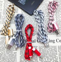 1ft 3ft 6ft 10ft Personnaliser Logo En Nylon Tressé USB 3.1 Charge rapide Type C Chargeur de Données Câble USB-C