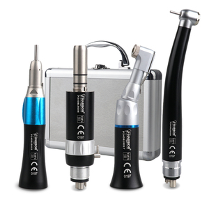 طقم قبضة أسنان عالية السرعة بثلاث رشاشات ماء <span class=keywords><strong>2</strong></span>/4 فتحات، زر ضغط للتحكم بالسرعة العالية/المنخفضة، توربين طاقة لمعدات الأسنان - Product Image 1