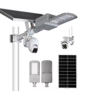 Lampione Stradale Intelligente in Alluminio con Telecamera CCTV e Illuminazione LED <span class=keywords><strong>Solare</strong></span> Separata - Product Image 1