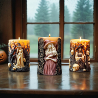 DUMO cetakan silikon 3d Halloween, cetakan silikon untuk lilin Diy, cetakan potret penyihir, cetakan Aromaterapi, cetakan dekorasi hadiah