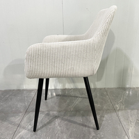 Chaise de salle à manger convertible et portable en suède, style nordique, luxe léger, contemporaine, écologique, pour mobilier d'appartement