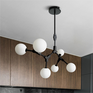 Simple branche chambre salon pendentif moléculaire lumière haricots magiques restaurant bar lampes suspendues e27 lustres - Product Image 3