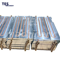 Plaque froide liquide en aluminium avec tube en cuivre anodisé sur mesure de grande taille pour le refroidissement des onduleurs solaires