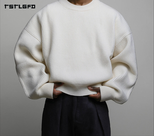 <span class=keywords><strong>Pull</strong></span> en cachemire pour homme de haute qualité, style Old Money, 100% cachemire, tricoté, coupe ample - Product Image 4