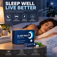 Bandes orales de mélatonine à marque privée, dissolution rapide, 0,8 g, végétaliennes, film mince pour un sommeil profond, supplément naturel pour la nuit
