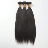 Extensions de cheveux humains péruviens à pointes épaisses, 20-26 pouces, 12A, 100% vierges non traités, double trame machine, noir naturel pour femmes