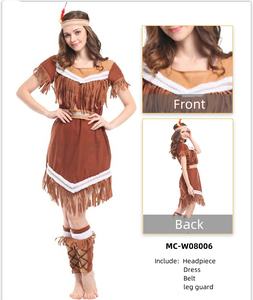 Glands reine indienne Halloween Costumes pour femmes Pocahontas indien Wild West déguisement - Product Image 6