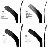 Bâton de hockey en fibre de carbone haute résistance 5800 6200 Mpa, point de flexion personnalisé, motif de lame, bâton de hockey pour jeunes et seniors