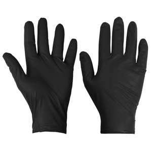 Gants de travail en nitrile à grip diamanté, robustes, épais, noirs et orange, 8 mil, durables, pour mécaniciens, réparation automobile et usage industriel. - Product Image 2