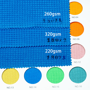 Nhà Máy Bán Buôn Dệt Kim Bông Polyester Waffle Vải 220gsm Mềm Mại Và Thoải Mái Thích Hợp Cho Quần Áo Và Dệt May Nhà - Product Image 4
