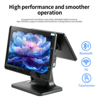 Caja Registradora Todo en Uno, Pantalla Táctil Capacitiva Antirrayaduras de 15.6 Pulgadas, Compatible con Cualquier Software POS