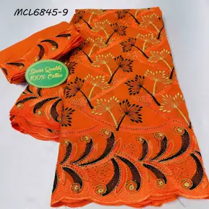 MIKEMAYCALL African Swiss Voile Cotton Lace Fabric With Rhinestones 100% Cotton Nigerian Lafaya for Clothes Material