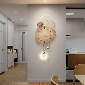 Pittura acrilica a LED orologio luminoso <span class=keywords><strong>Design</strong></span> creativo Art Deco <span class=keywords><strong>soggiorno</strong></span> decorazione della parete natura morta sfondo appeso pittura - Product Image 5