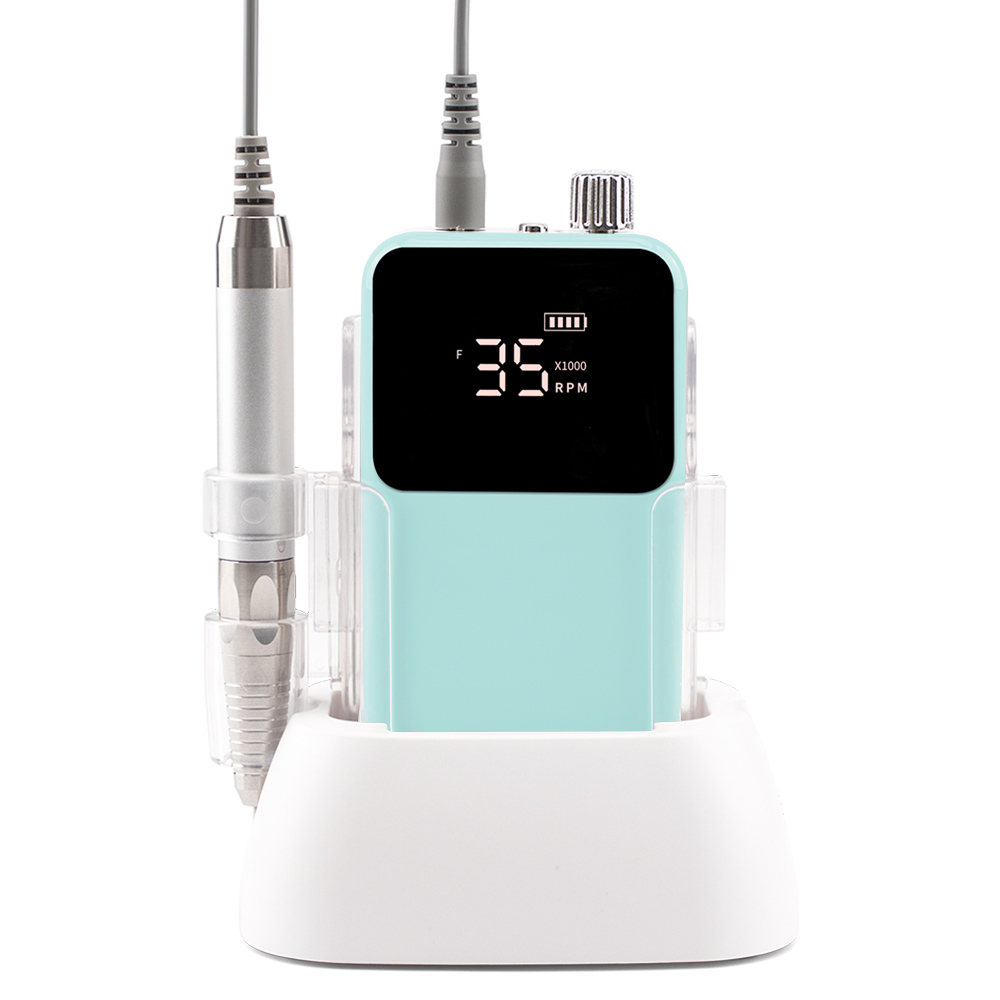 2025 New Arrivails Professional 35000RPM 3 Gears Speed Adjustment Brushless E-file with Wireless Charging Station Nail drill