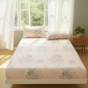 Venta al por mayor <span class=keywords><strong>de</strong></span> fábrica, sábanas <span class=keywords><strong>de</strong></span> algodón 100%, 3 uds., juegos <span class=keywords><strong>de</strong></span> sábanas bajeras impresas, ropa <span class=keywords><strong>de</strong></span> cama elástica para el hogar, Hotel, individual, doble, Queen King - Product Image 1