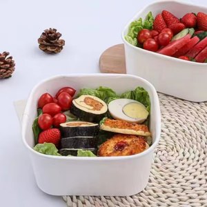 Kotak Makanan Kertas Kraft Sekali Pakai, Dapat Didaur Ulang, Biodegradable, Cetak Kustom, Piring & Mangkuk Hamburger untuk Bawa Pulang, Komersial - Product Image 2