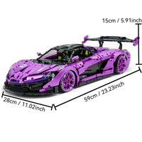 Guly 10617 3568 pièces – Voiture de sport technique télécommandée – Modèle de voiture de course populaire – Briques de construction – Jouets pour enfants – Ensembles de blocs de construction