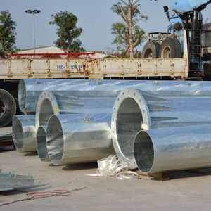 Hot Dip Galvanized Monopole Cell Tower With Lights Electrical Telecommunication Towers VCOATING - Product Image 1