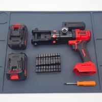 Herramienta de crimpado eléctrica hidráulica con motor sin escobillas, tipo enchufable, mini crimpadora portátil para terminales de cable, 16T de presión máxima, capacidad de 120KN