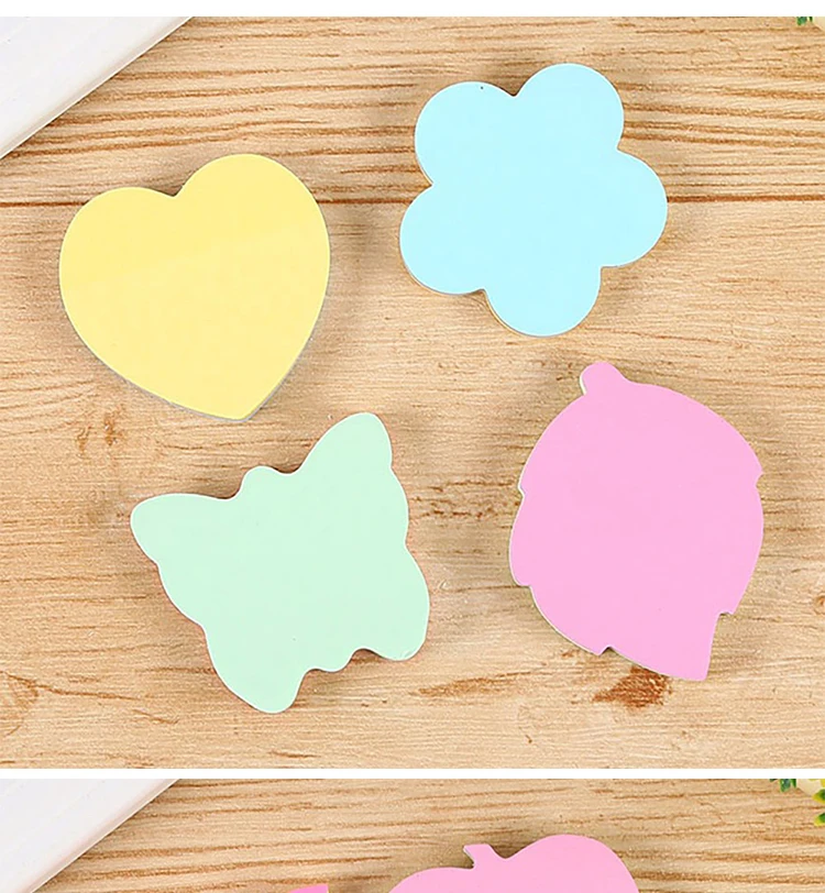 Wholesale Self Adhesive Sticky Note Self-Stick Memo Pad Post Multi-shaped  Memo Removable N Times Sticker