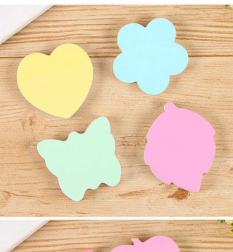 Wholesale Self Adhesive Sticky Note Self-Stick Memo Pad Post Multi-shaped  Memo Removable N Times Sticker