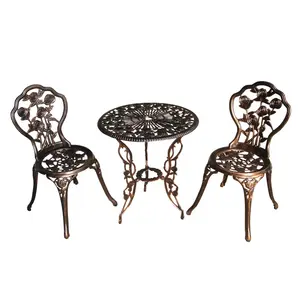 Ngoài Trời Patio Vườn Đồ Nội Thất Đúc Nhôm Bàn Ăn Và Ghế Bistro Set