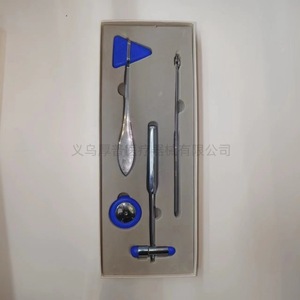 Ensemble de marteaux de percussion en trois parties, en alliage d'aluminium avec pointe bleue, pour tests de réflexes neurologiques, outil de diagnostic médical - Product Image 1