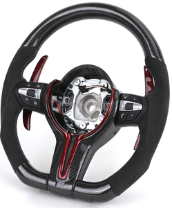 Volante de Fibra de Carbono Real para <span class=keywords><strong>BMW</strong></span> E90 E92 E93 320i 325i 330i 335i <span class=keywords><strong>330d</strong></span> 2006-2012, Volante Deportivo de Alta Calidad, Estilo Personalizado - Product Image 4