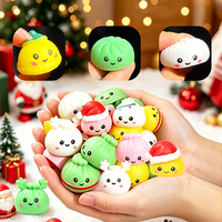 Calendrier de l'Avent Squishy de Noël 24 pièces – Mochi Squishies Mignons – Boîte Mystère de Compte à Rebours – Jouet Anti-stress à Presser