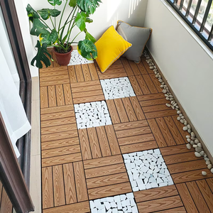 Azulejos impermeables DIY para exteriores, Patio, jardín, <span class=keywords><strong>terraza</strong></span>, rayas verticales, compuesto <span class=keywords><strong>de</strong></span> madera entrelazado, suelo <span class=keywords><strong>de</strong></span> cubierta WPC, 30*30*2cm - Product Image 6