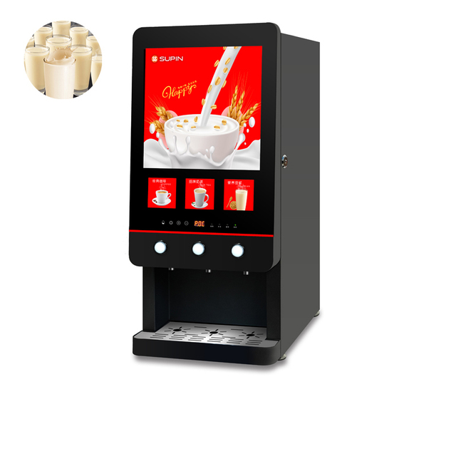 110V 220V Hot Drinks Machine with 3 Flavors Commercial Restaurant Use Instant Coffee Maker Automatic Milk Tea Vending Machine