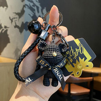 Porte-clés ours créatif tendance, porte-clés de voiture unique, accessoires de sac à dos pour couple, porte-clés cadeau