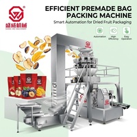 Système d'emballage efficace pour sachets de fruits déshydratés, machine d'emballage rotative pour sachets préformés à fermeture éclair