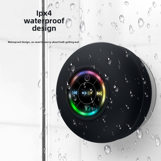 Large Suction Cup LED RGB Light Waterproof for Bluetooth Speaker Portable Bathroom for Bluetooth Speaker with RGB Lighting