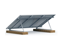 Système de fixation de panneaux solaires photovoltaïques pour toit plat, triangle stable, en alliage zinc-aluminium-magnésium, galvanisé à chaud