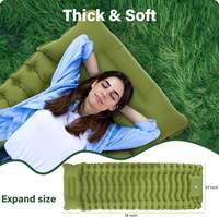 Matelas de camping gonflable ultra-léger et durable avec pompe à pied intégrée et oreiller, tapis de couchage portable et imperméable – Offre spéciale