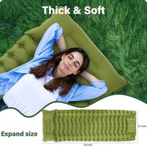 Colchão Inflável Ultra-Leve e Durável para Camping com Bomba de Pé Integrada e Travesseiro, Almofada de Dormir Portátil à Prova d'Água - Product Image 2