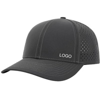 Gorra de Golf de Seis Paneles con Visera Curva, Orificios Cortados con Láser, Resistente al Agua, con Cierre a Presión