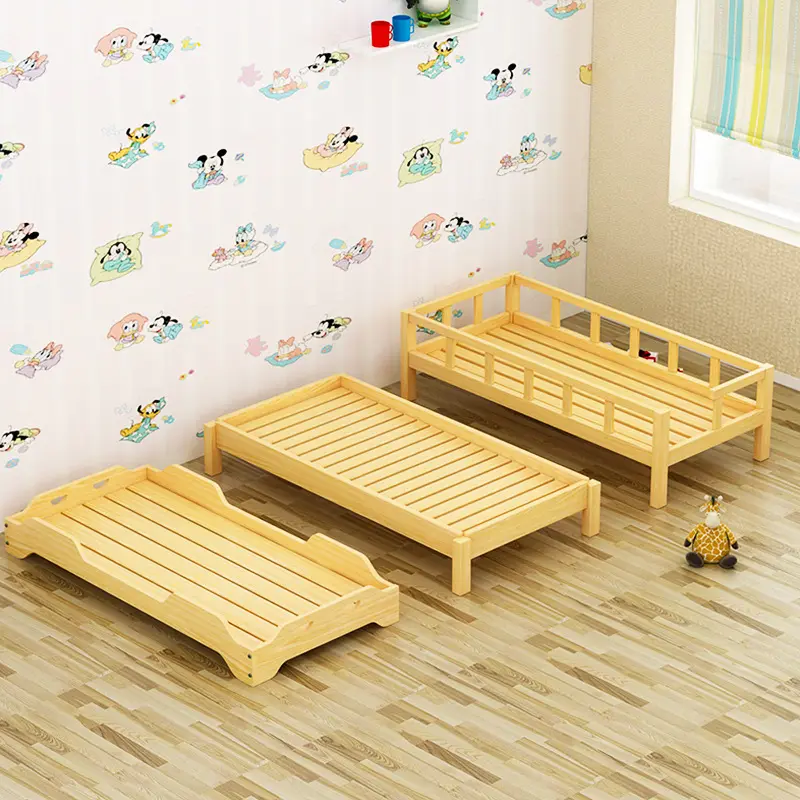 Lit de sieste portable pour enfants, lit en bois, empilable, canapé, lit d'école, pour enfants