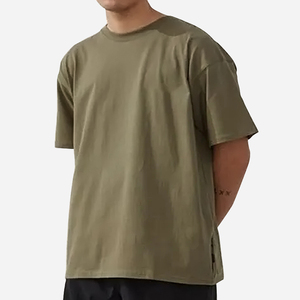 Wholesale Men's T-Shirts Premium Cotton 200gsm Heavyweight Blank Oversized Tee-Shirt Streetwear <b>Drop</b> Shoulder Boxy T-Shirts - Product Image 5