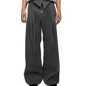 Pantalones de Traje para Hombre, Clásicos, a Rayas, Plisados, Cómodos, de Alta Calidad, al por Mayor - Product Image 3